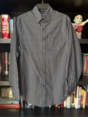 Saddlebred Black & White Check Button-Down Shirt